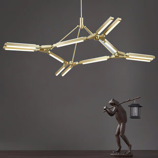 Neo Futuristic Metal Chandelier