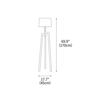 Puccio Tripod Minimalist Wood Floor Light