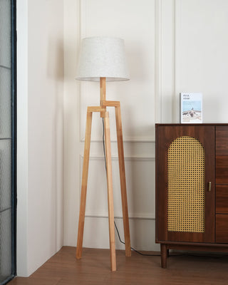 Puccio Tripod Minimalist Wood Floor Light