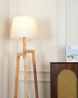Puccio Tripod Minimalist Wood Floor Light
