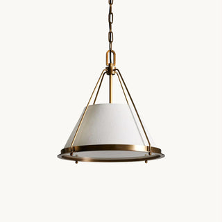 Cora Classic Brass Fabric Pendant Light
