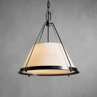 Cora Classic Brass Fabric Pendant Light