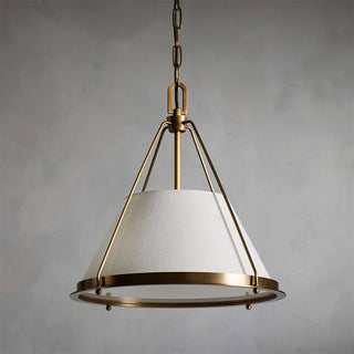 Cora Classic Brass Fabric Pendant Light