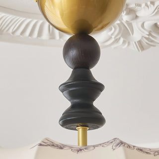 Pumpkin Brass Fabric Ceiling Light