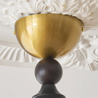 Pumpkin Brass Fabric Ceiling Light