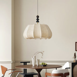 Pumpkin Stacked Wood Pendant Light
