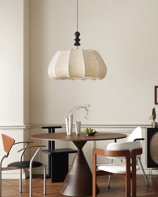 Pumpkin Stacked Wood Pendant Light