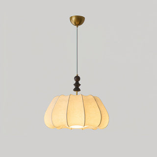 Pumpkin Stacked Wood Pendant Light