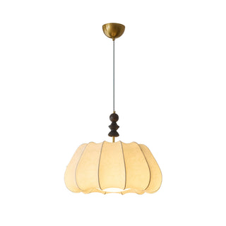 Pumpkin Stacked Wood Pendant Light