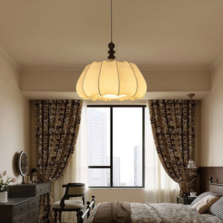 Pumpkin Stacked Wood Pendant Light