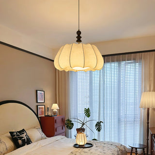 Pumpkin Stacked Wood Pendant Light