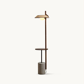 Puro Modern Concrete Wood Floor Lamp