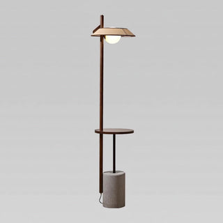 Puro Modern Concrete Wood Floor Lamp