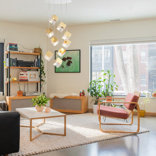 Square Cascading Cube Cluster Pendant Light