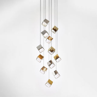 Square Cascading Cube Cluster Pendant Light