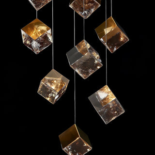 Square Cascading Cube Cluster Pendant Light