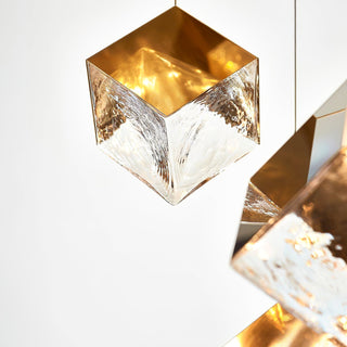 Square Cascading Cube Cluster Pendant Light