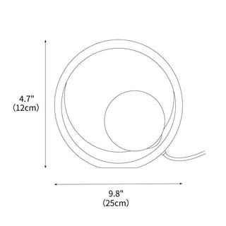 Q Circle Sculptural Travertine Table Light