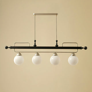 Quad Sphere Modern Wood Chandelier