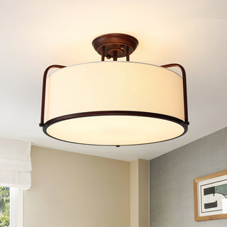 Everly Transitional Fabric Ceiling Light
