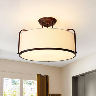 Everly Transitional Fabric Ceiling Light