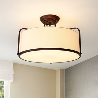 Everly Transitional Fabric Ceiling Light
