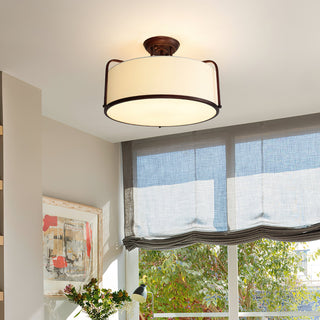 Everly Transitional Fabric Ceiling Light