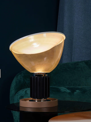 Zora Modern Glass Metal Table Lamp