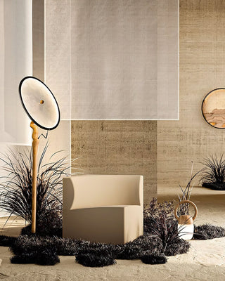 Orbit Modern Wood Floor Lamp