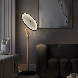 Orbit Modern Wood Floor Lamp