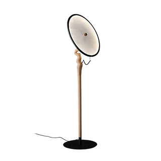 Orbit Modern Wood Floor Lamp