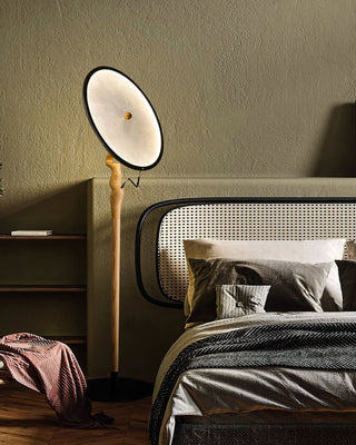 Orbit Modern Wood Floor Lamp