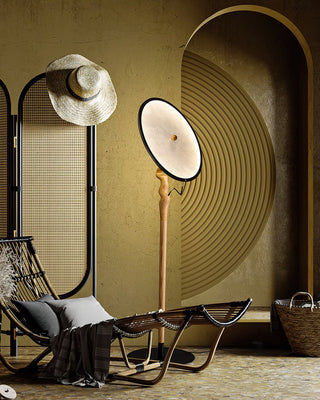 Orbit Modern Wood Floor Lamp