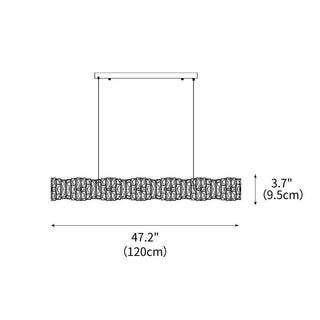 Radiance Minimalist Crystal Linear Chandelier