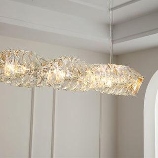 Radiance Minimalist Crystal Linear Chandelier