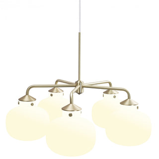 Raito Mid-Century Brass Glass Pendant