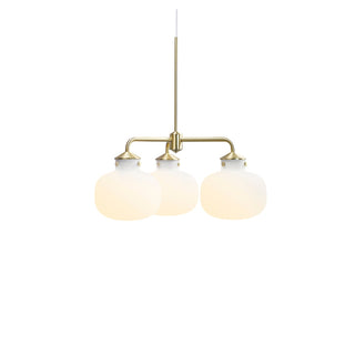 Raito Mid-Century Brass Glass Pendant