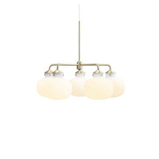 Raito Mid-Century Brass Glass Pendant