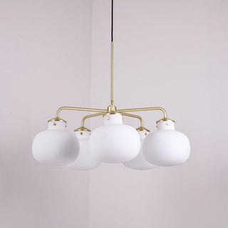 Raito Mid-Century Brass Glass Pendant