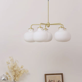 Raito Mid-Century Brass Glass Pendant