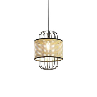 Rattan Aru Sculptural Iron Pendant Light