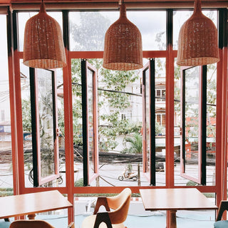 Breeze Oriental Rattan Pandent Ligsht