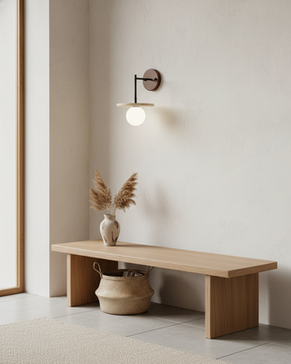 Vantor Minimalist Wood Wall Lamp