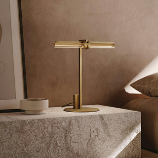 Reed Industrial Brass Table Light