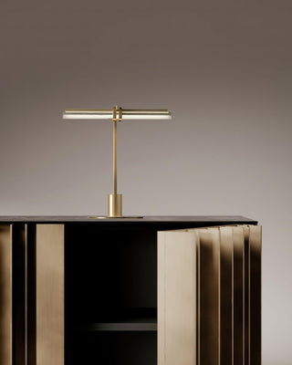 Reed Industrial Brass Table Light