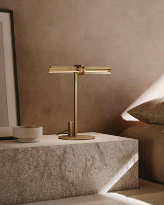 Reed Industrial Brass Table Light
