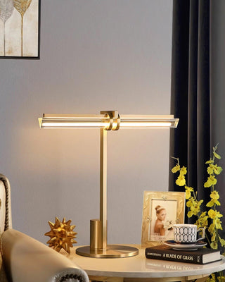 Reed Industrial Brass Table Light