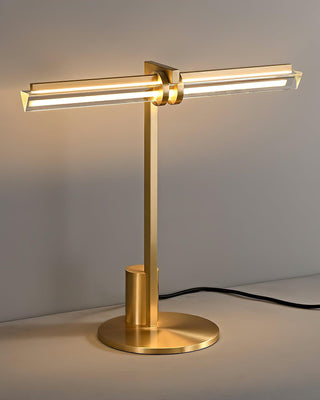 Reed Industrial Brass Table Light