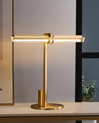 Reed Industrial Brass Table Light