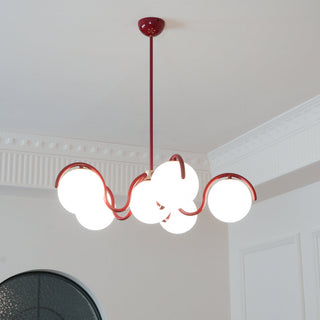 Riven Modern Metal Glass Chandelier